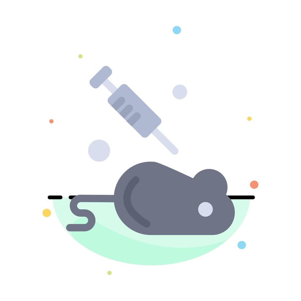 Experiment Laboratory Mouse Science Abstract Flat Color Icon Template vector