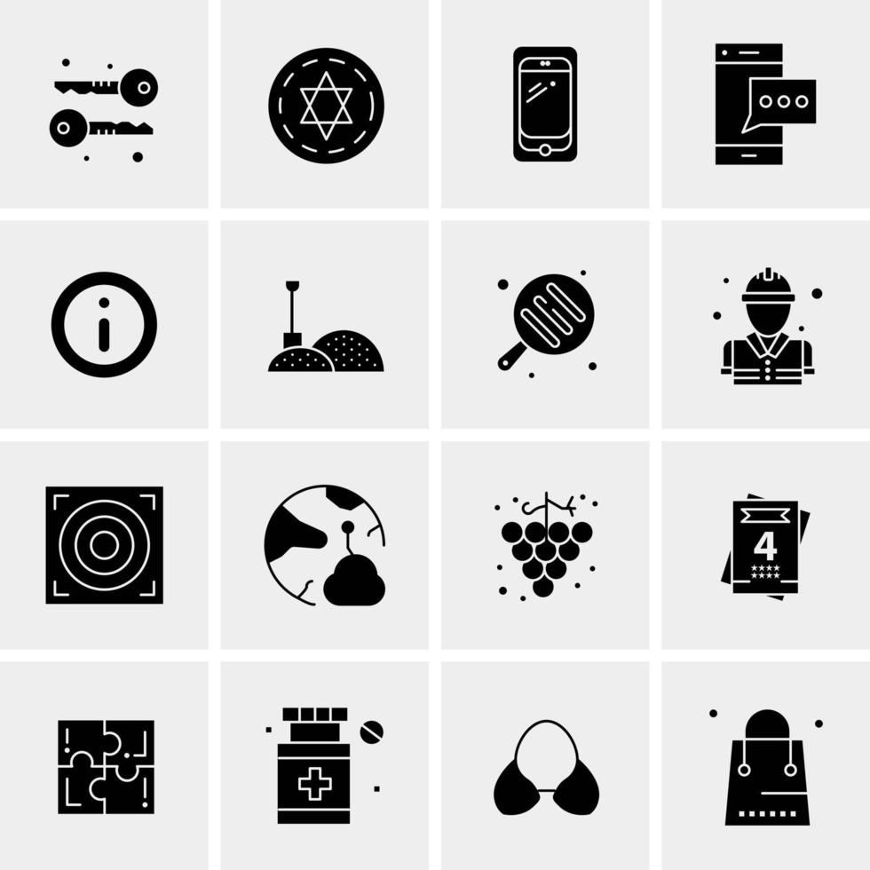 16 Universal Business Icons Vector Creative Icon Illustration to use in web and Mobile Related project