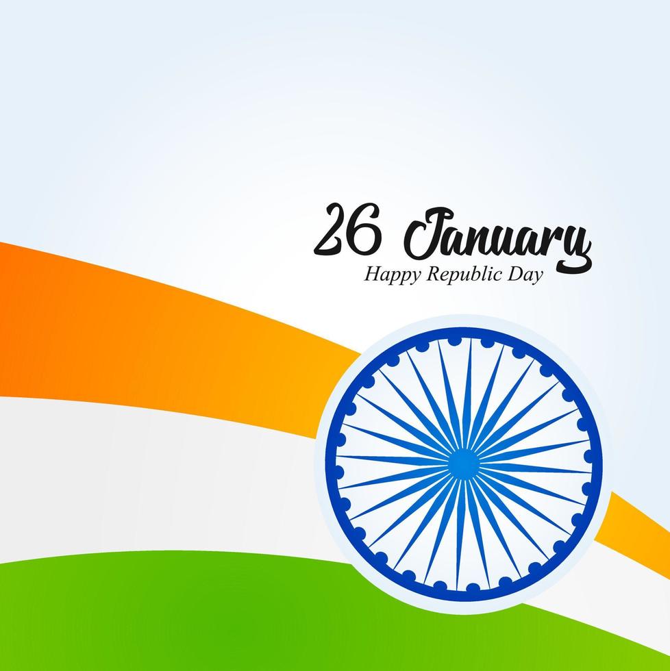 India Republic Day 26 January Indian Background vector