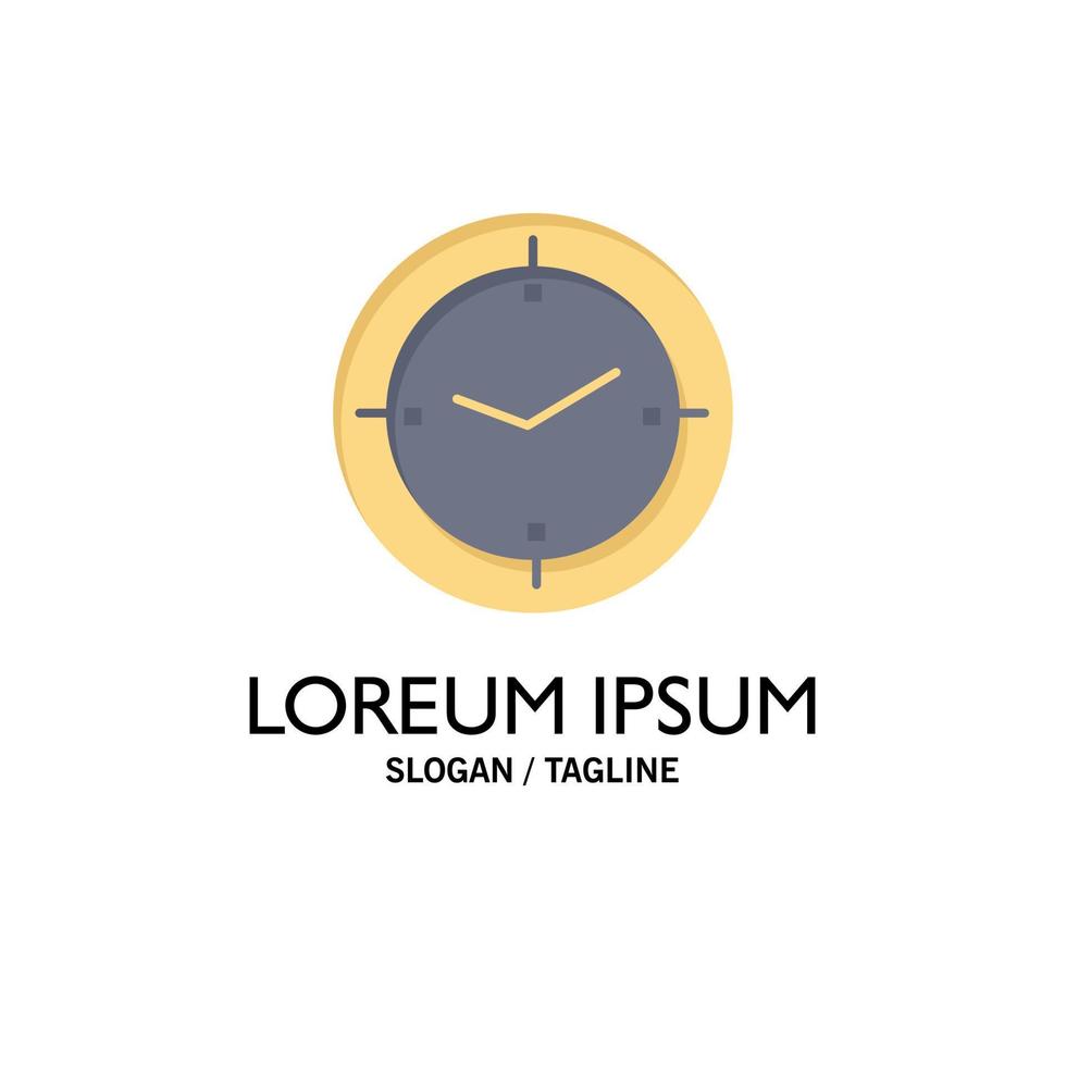 Time Timer Compass Machine Business Logo Template Flat Color vector