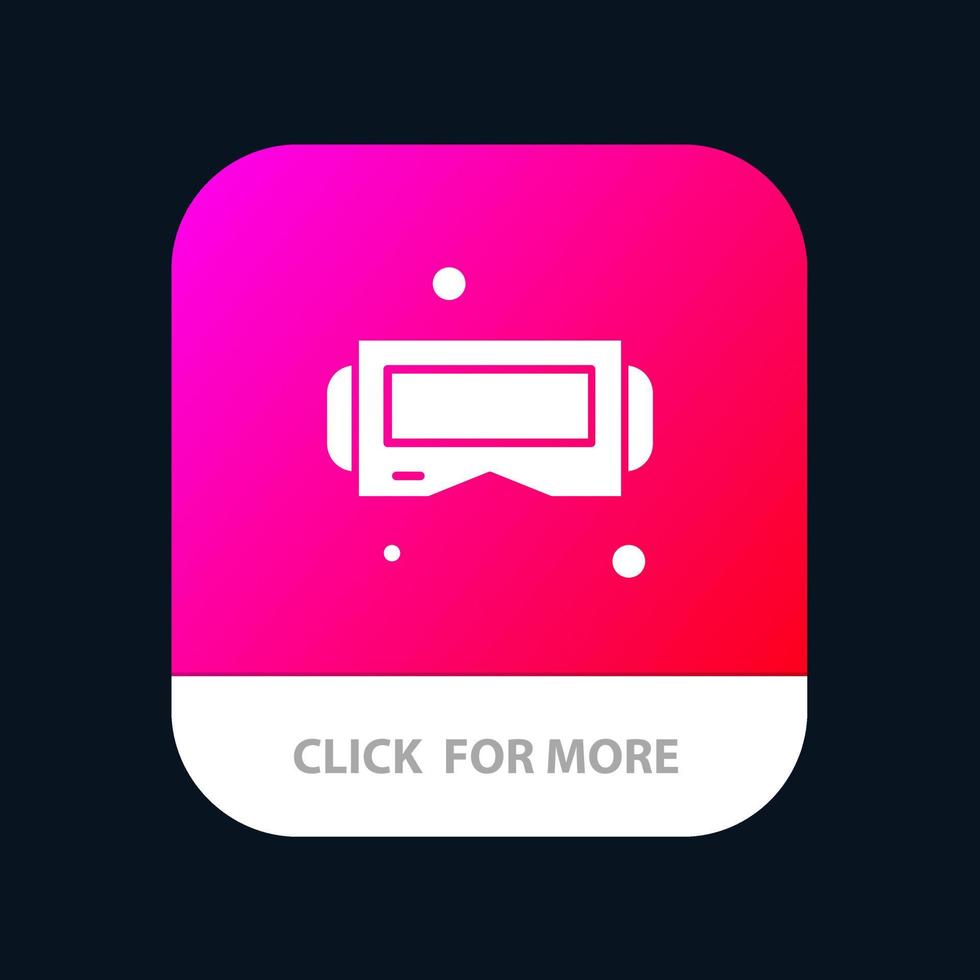 Device Glasses Google Glass Smart Mobile App Button Android and IOS Glyph Version vector