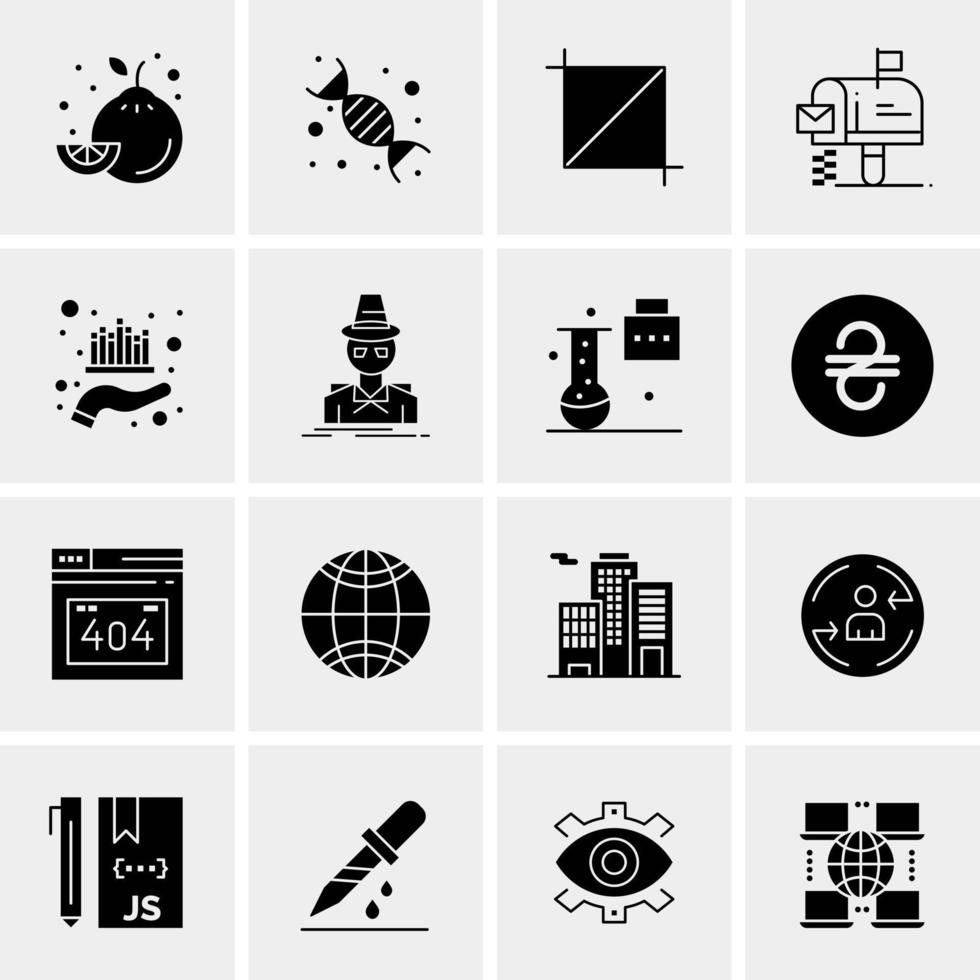 16 Universal Business Icons Vector Creative Icon Illustration to use in web and Mobile Related project