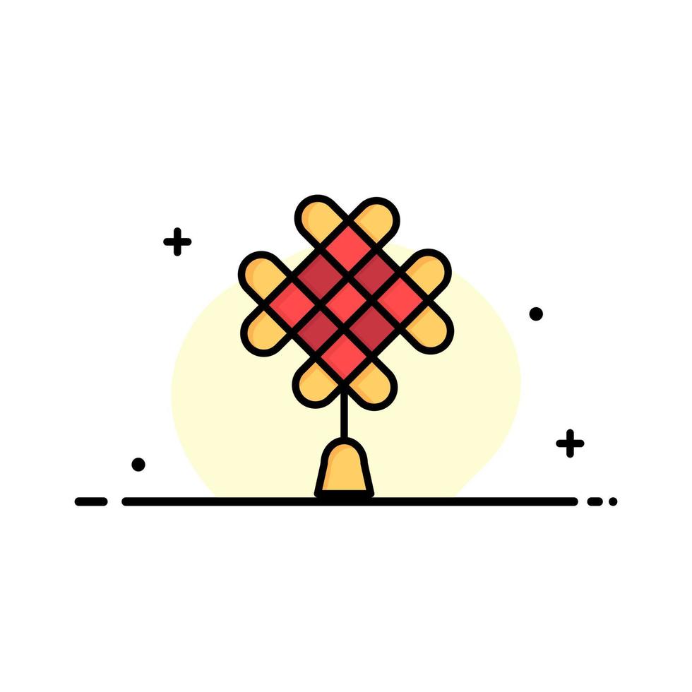 Chinese knot China Chinese Decoration  Business Flat Line Filled Icon Vector Banner Template