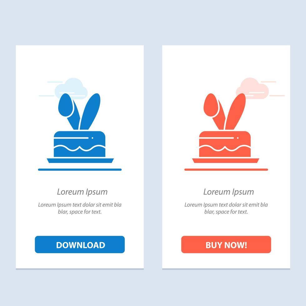 Crack Egg Easter Holiday  Blue and Red Download and Buy Now web Widget Card Template vector