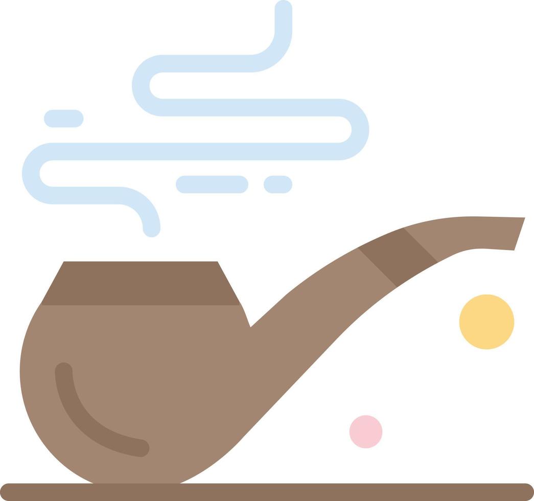 Pipe Smoke St Patrick Tube  Flat Color Icon Vector icon banner Template