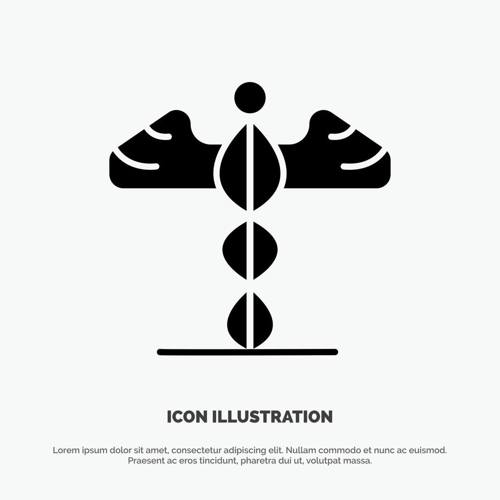 Medicine Medical Healthcare Greece solid Glyph Icon vector