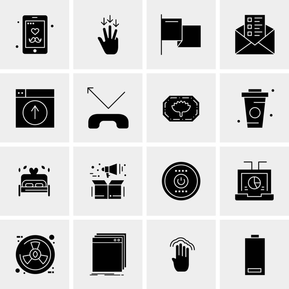 16 Universal Business Icons Vector Creative Icon Illustration to use in web and Mobile Related project