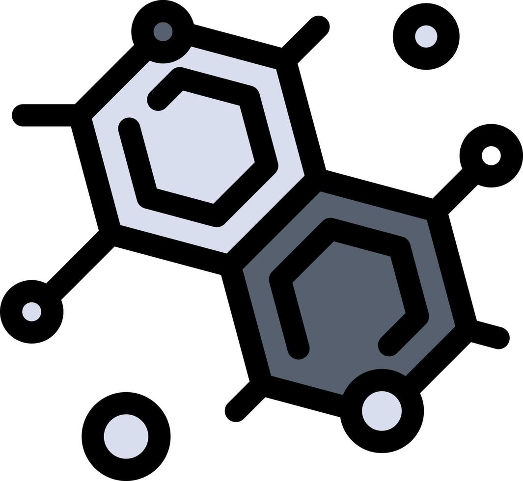 Chemist Molecular Science  Flat Color Icon Vector icon banner Template