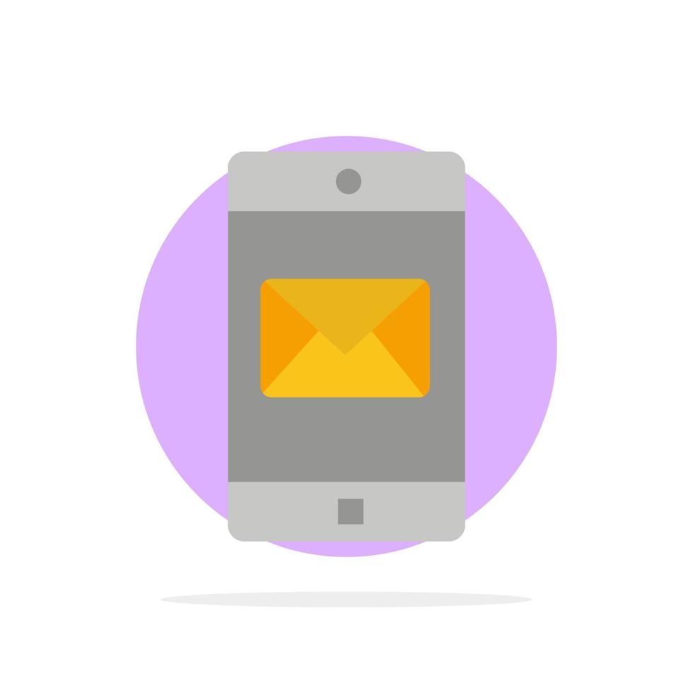 Application Mobile Mobile Application Mail Abstract Circle Background Flat color Icon vector