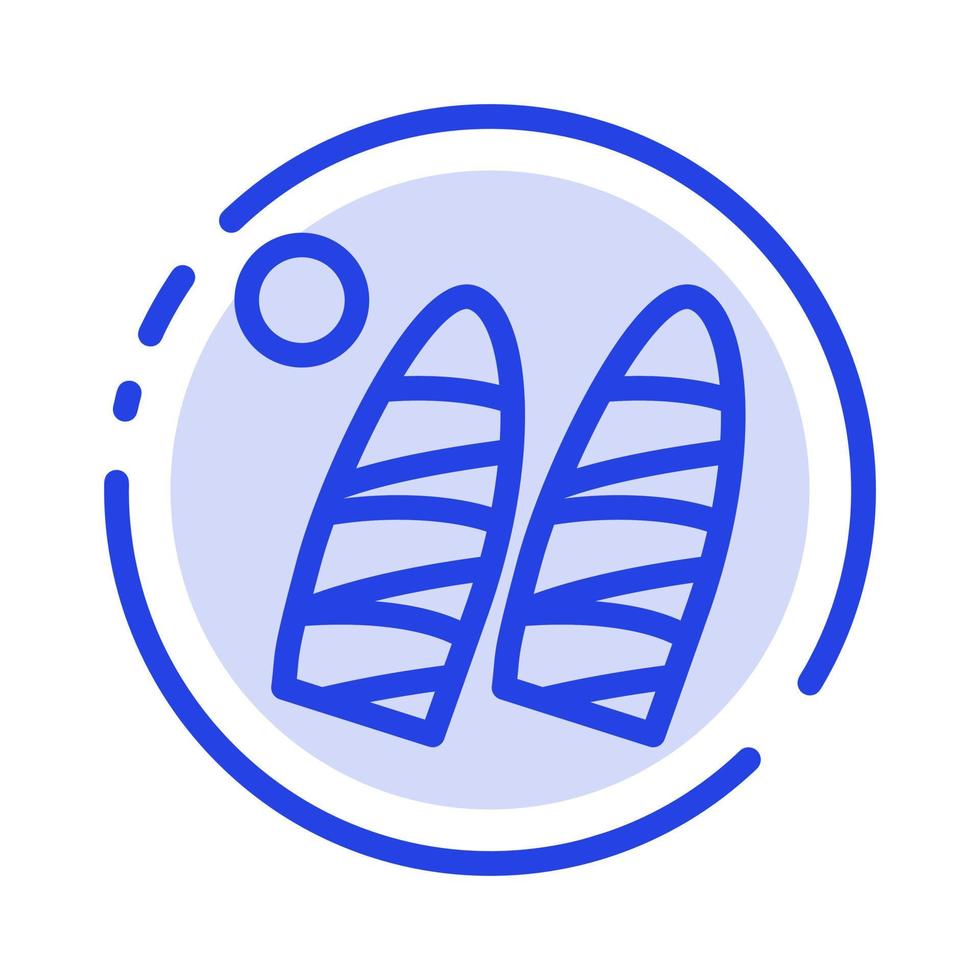 Surf Surfing Water Sports Blue Dotted Line Line Icon vector