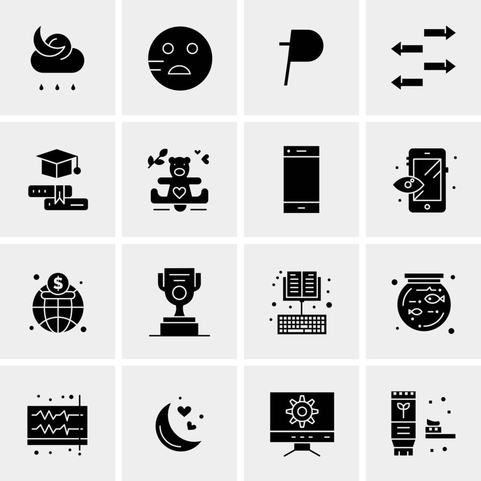 16 Universal Business Icons Vector Creative Icon Illustration to use in web and Mobile Related project