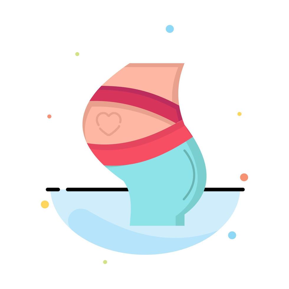 Belt Safety Pregnancy Pregnant women Flat Color Icon Vector