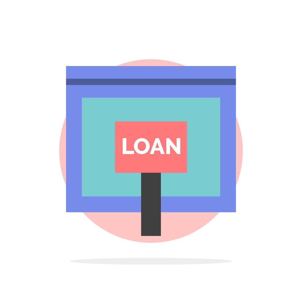 Credit Internet Loan Money Online Abstract Circle Background Flat color Icon vector