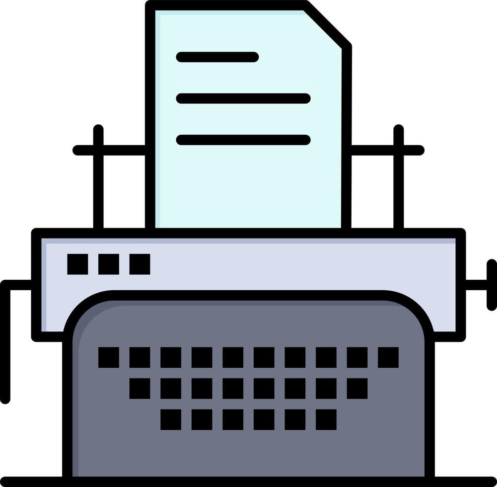 Printer Fax Print Machine  Flat Color Icon Vector icon banner Template