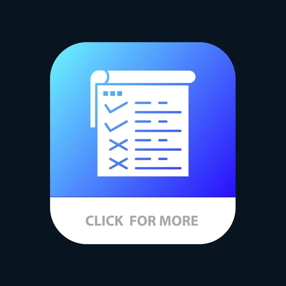 Checklist Testing Report Qa Mobile App Icon Design vector