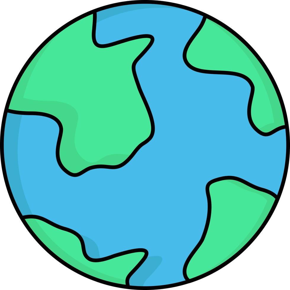 earth globe world geography discovery Flat Color Icon Vector