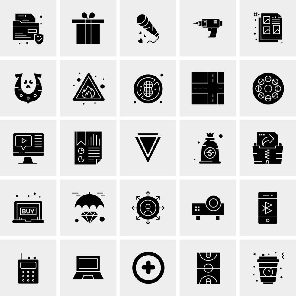 25 iconos de negocios universales vector ilustración de icono creativo para usar en proyectos relacionados con la web y dispositivos móviles