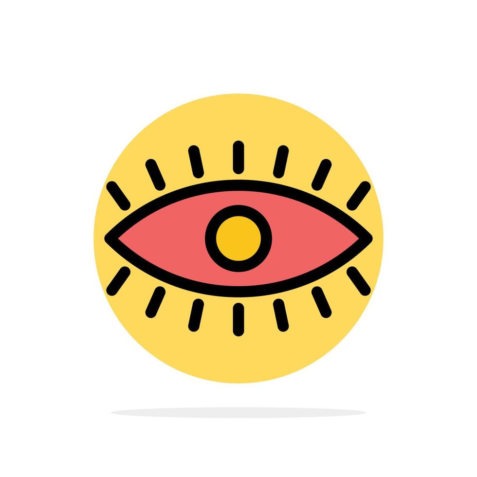 Eye Eyes Watch Design Abstract Circle Background Flat color Icon vector