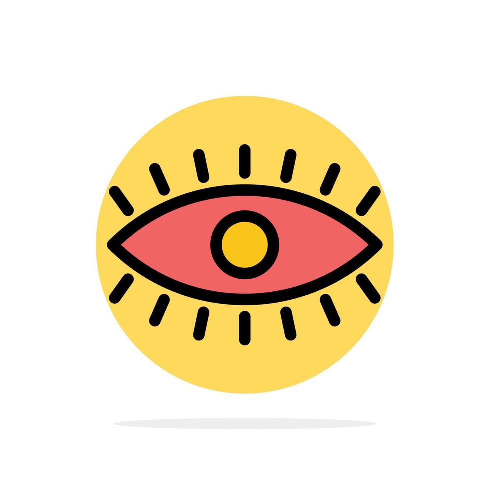 Eye Eyes Watch Design Abstract Circle Background Flat color Icon vector