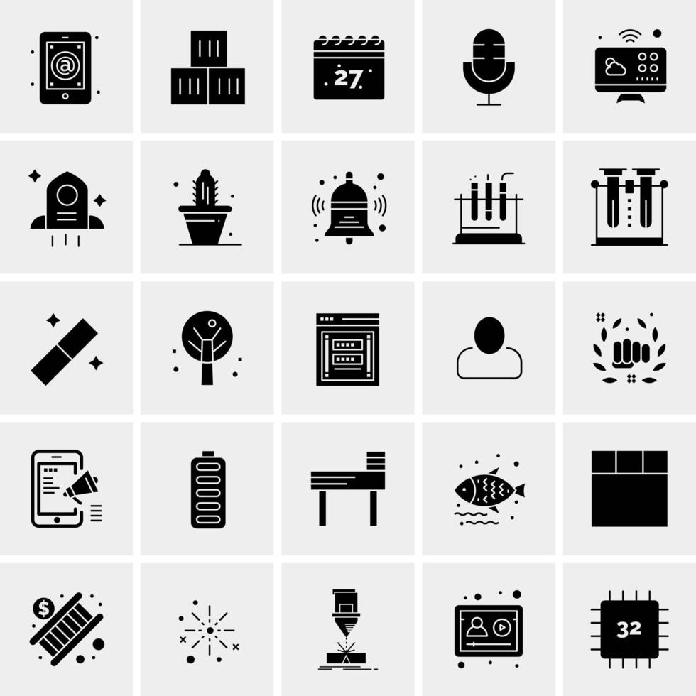 25 iconos de negocios universales vector ilustración de icono creativo para usar en proyectos relacionados con la web y dispositivos móviles