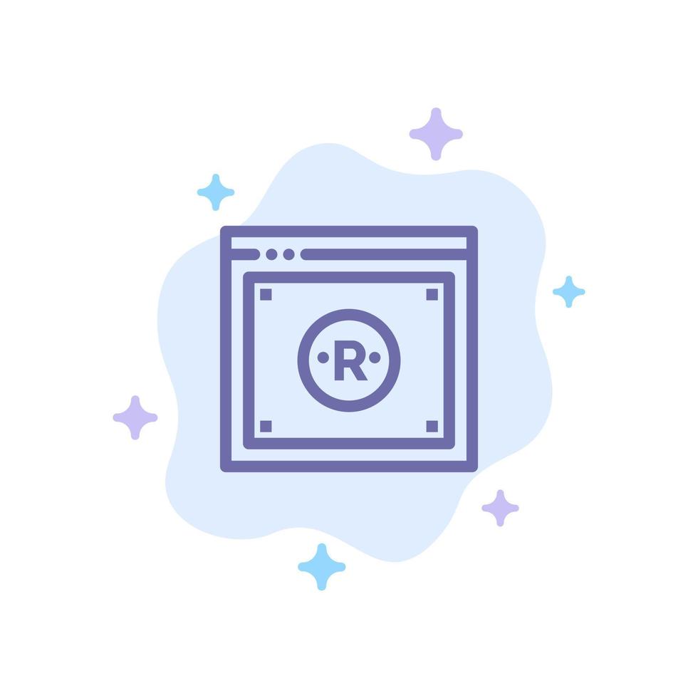 Business Copyright Digital Law Online Blue Icon on Abstract Cloud Background vector