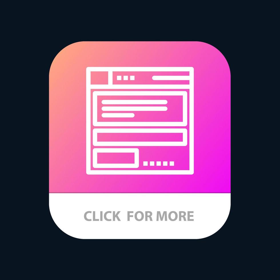 File Browser Computing Code Mobile App Button Android and IOS Line Version vector