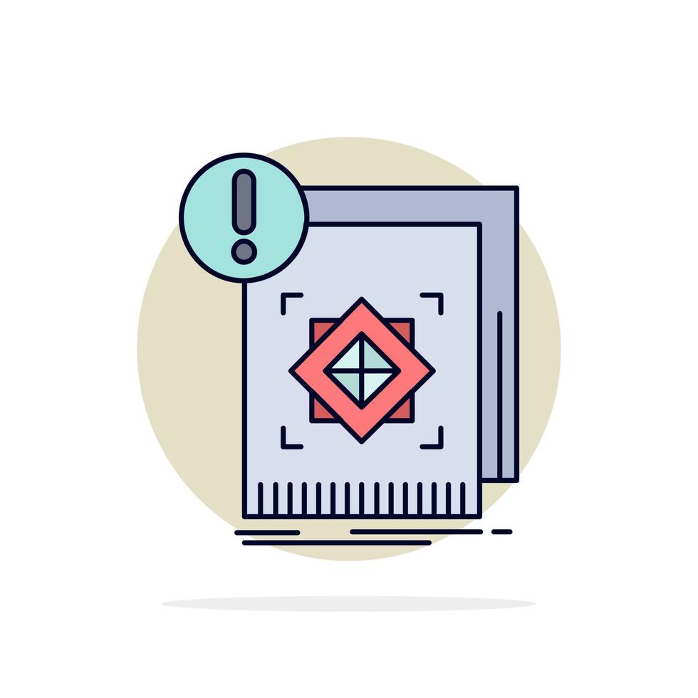 structure standard infrastructure information alert Flat Color Icon Vector