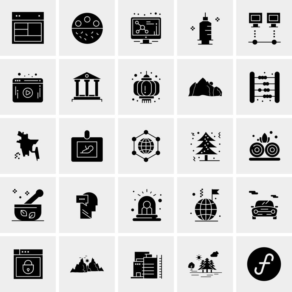 25 iconos de negocios universales vector ilustración de icono creativo para usar en proyectos relacionados con la web y dispositivos móviles