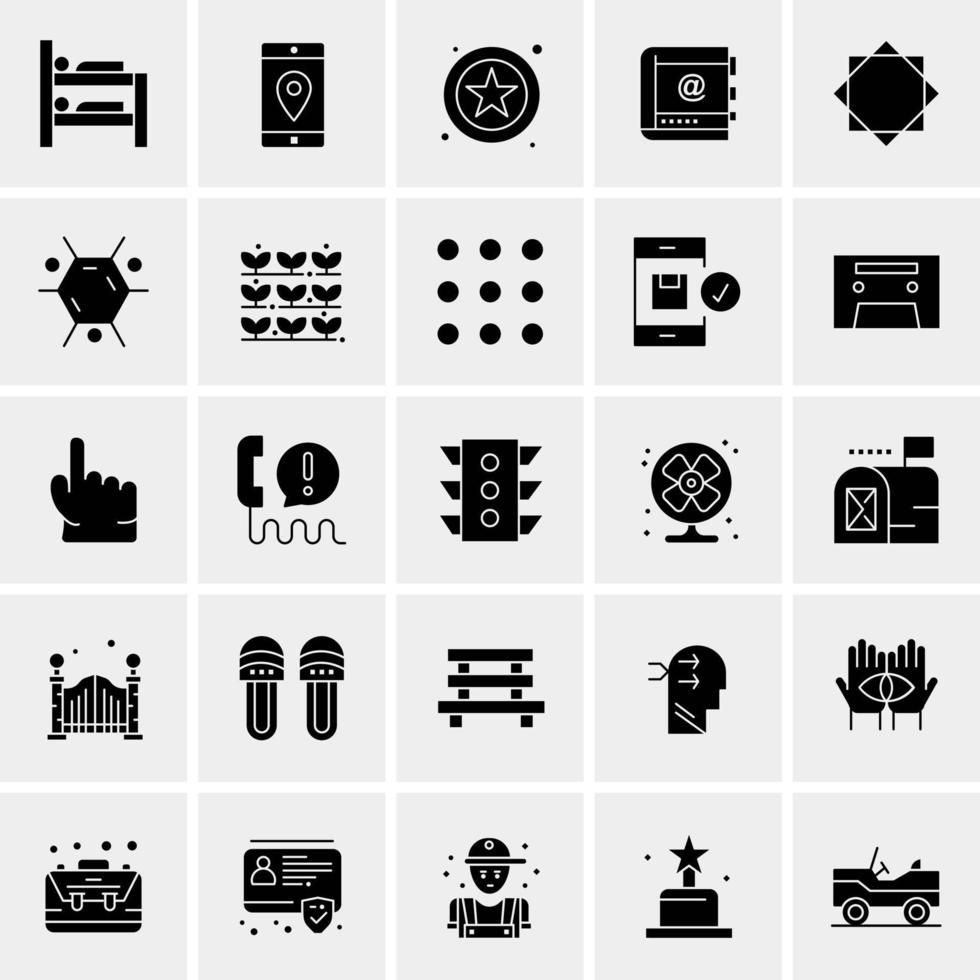 25 iconos de negocios universales vector ilustración de icono creativo para usar en proyectos relacionados con la web y dispositivos móviles