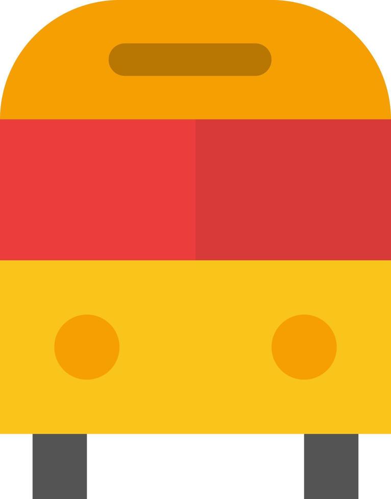 Auto Bus Deliver Logistic Transport  Flat Color Icon Vector icon banner Template