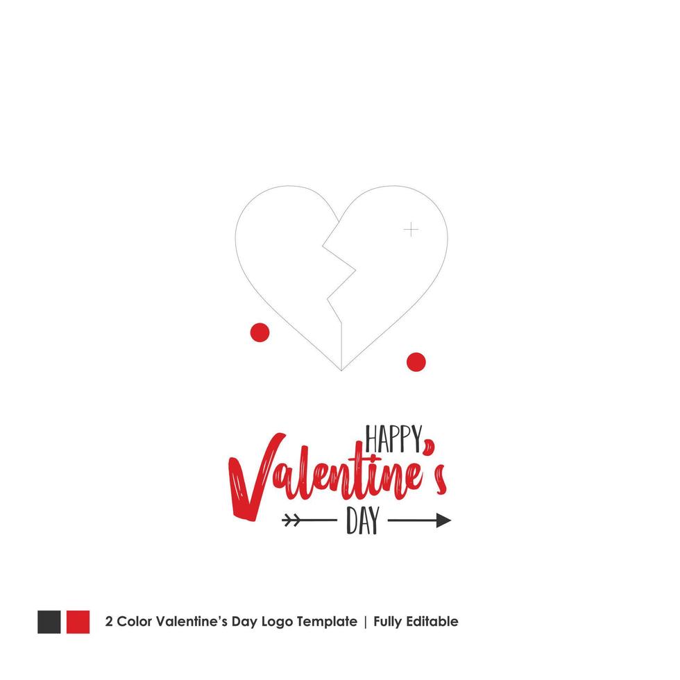 Happy Valentines Day Card Vector Lettering Background