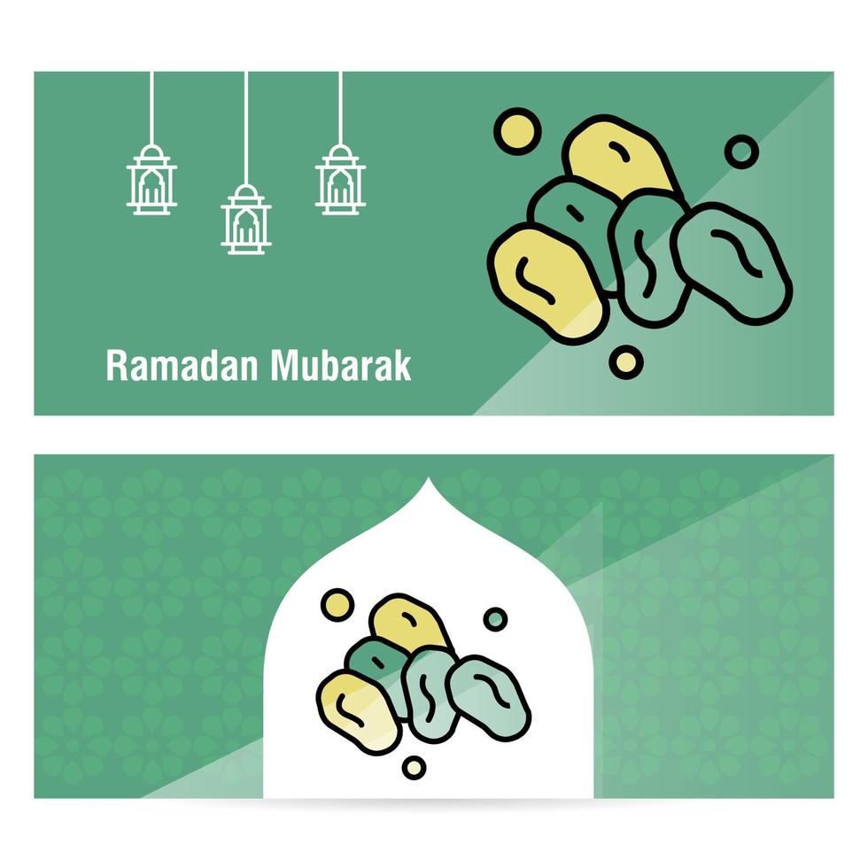 banner de concepto de ramadán kareem con patrones islámicos vector