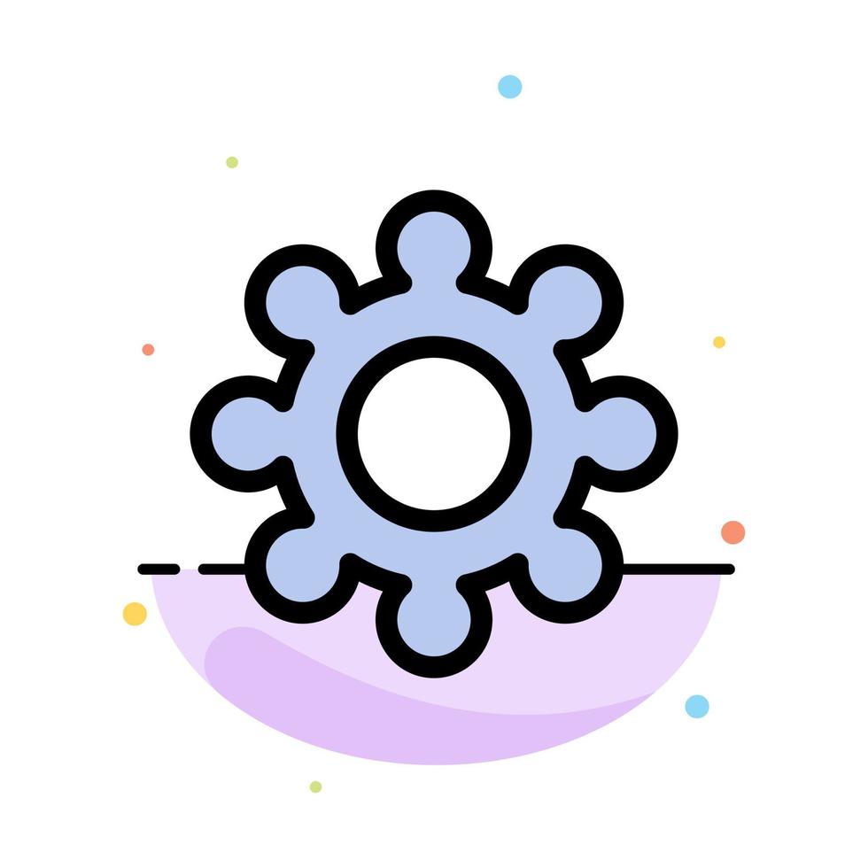 Gear Setting Cogs Abstract Flat Color Icon Template vector