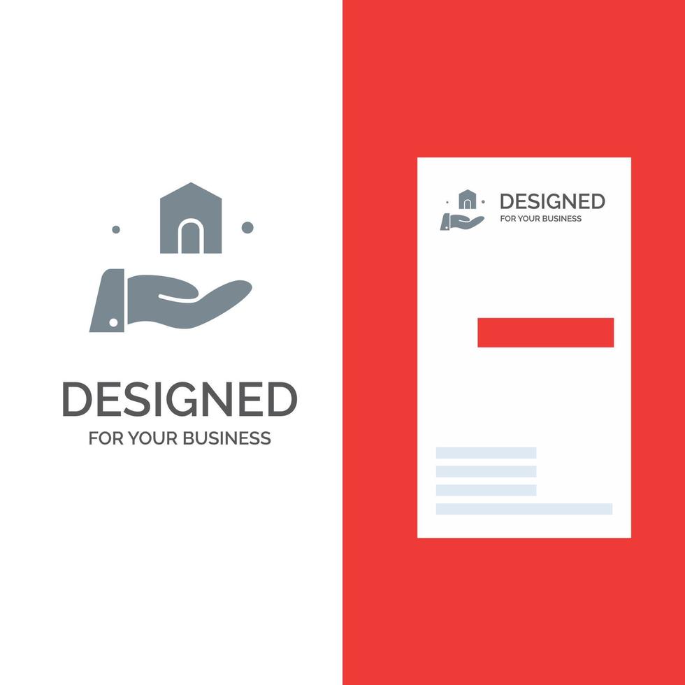 Building Build Construction Grey Logo Design and Business Card Template vector
