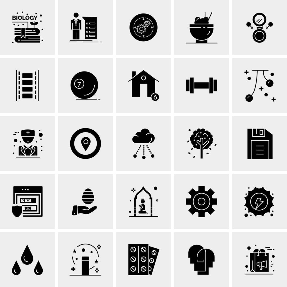 25 iconos de negocios universales vector ilustración de icono creativo para usar en proyectos relacionados con la web y dispositivos móviles