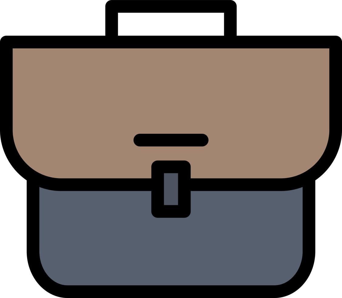 bolsa caso maleta bolsa de trabajo color plano icono vector icono banner plantilla