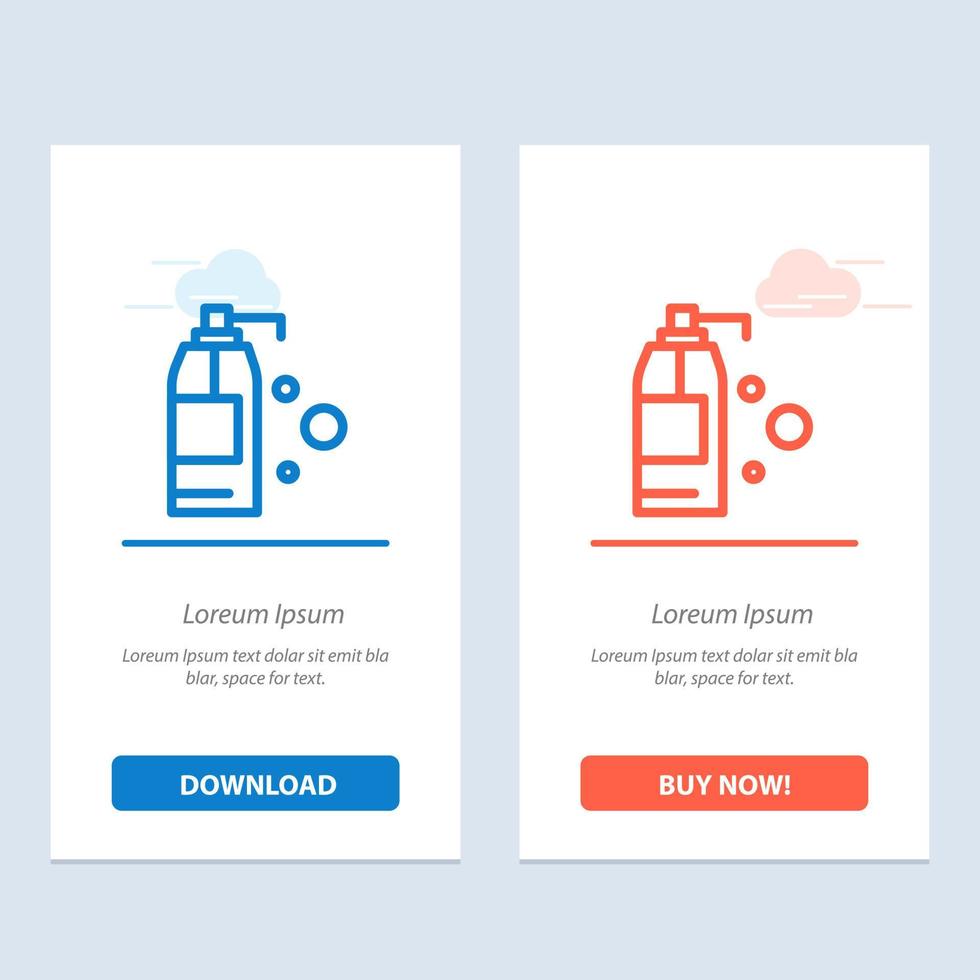 Cleaning Detergent Product  Blue and Red Download and Buy Now web Widget Card Template vector