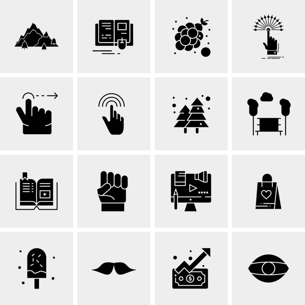 16 Universal Business Icons Vector Creative Icon Illustration to use in web and Mobile Related project