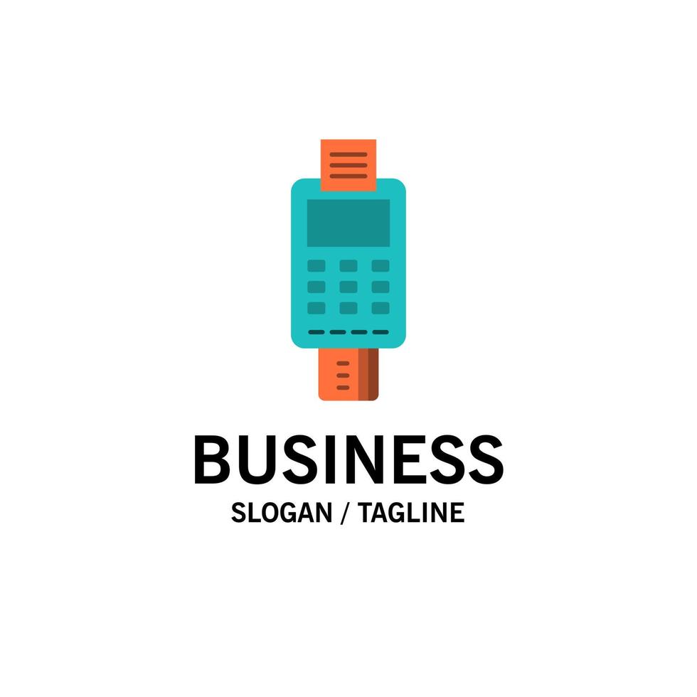 Machine Business Card Check Credit Card Credit Card Machine Payment ATM Business Logo Template Flat Color vector