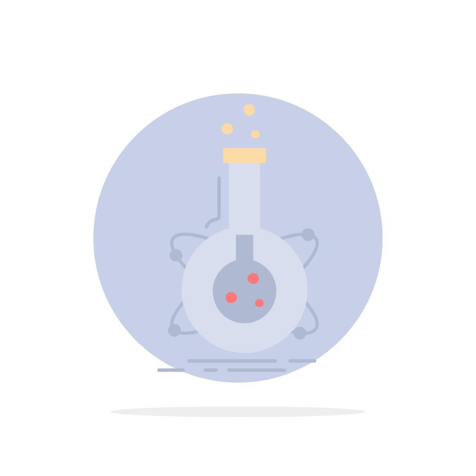 research laboratory flask tube development Flat Color Icon Vector