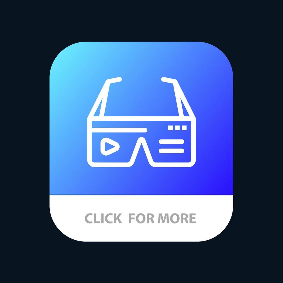 Computer Computing Digital Glasses Google Mobile App Button Android and IOS Line Version vector
