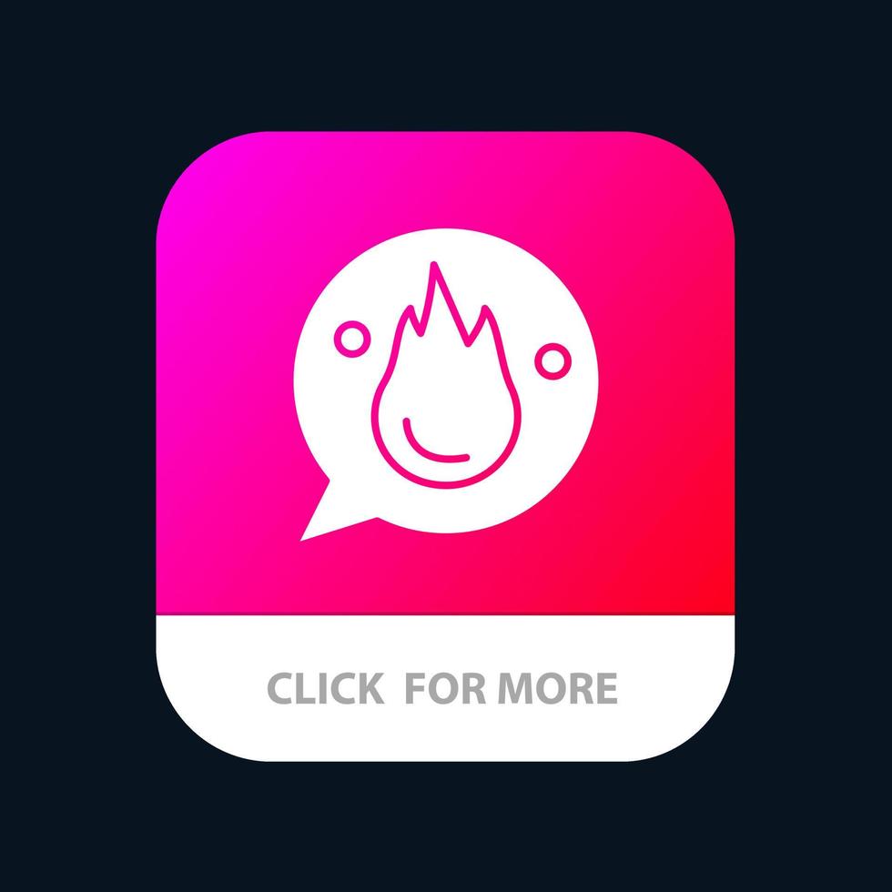 Chat Career Education Motivation Training Mobile App Button Android and IOS Glyph Version vector