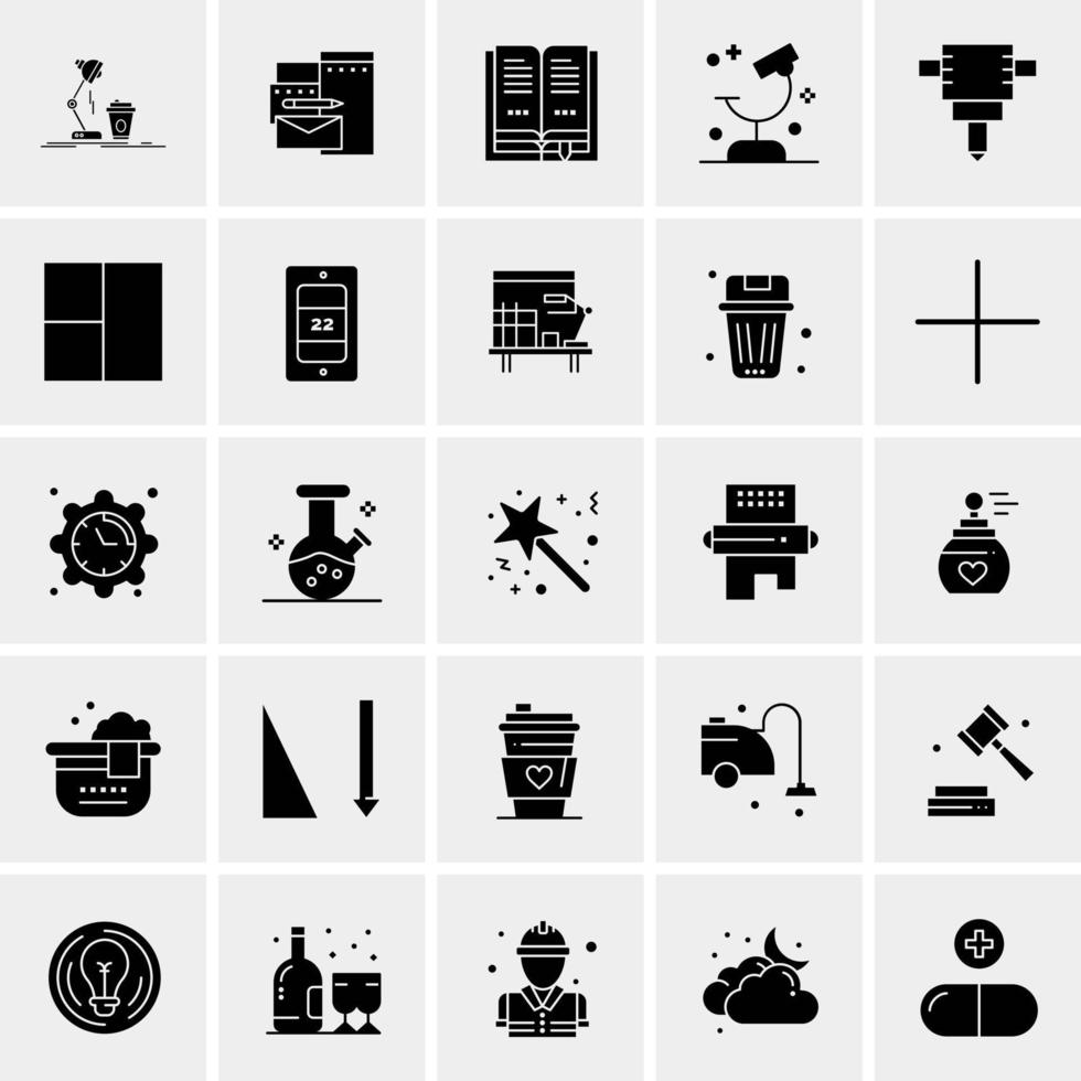 25 iconos de negocios universales vector ilustración de icono creativo para usar en proyectos relacionados con la web y dispositivos móviles