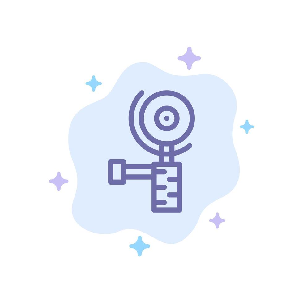 Construction Grinder Grinding Blue Icon on Abstract Cloud Background vector