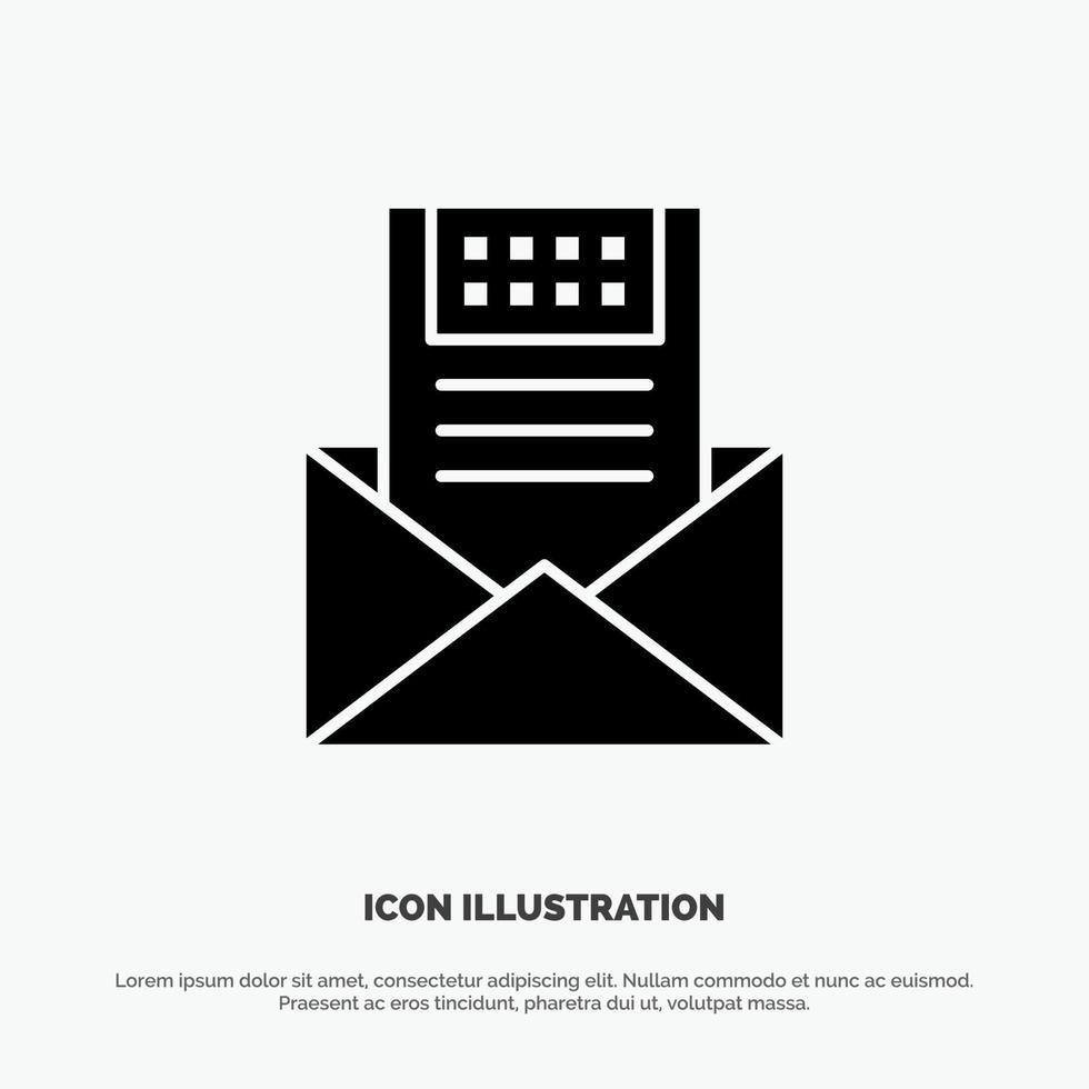 Email Communication Emails Envelope Letter Mail Message solid Glyph Icon vector