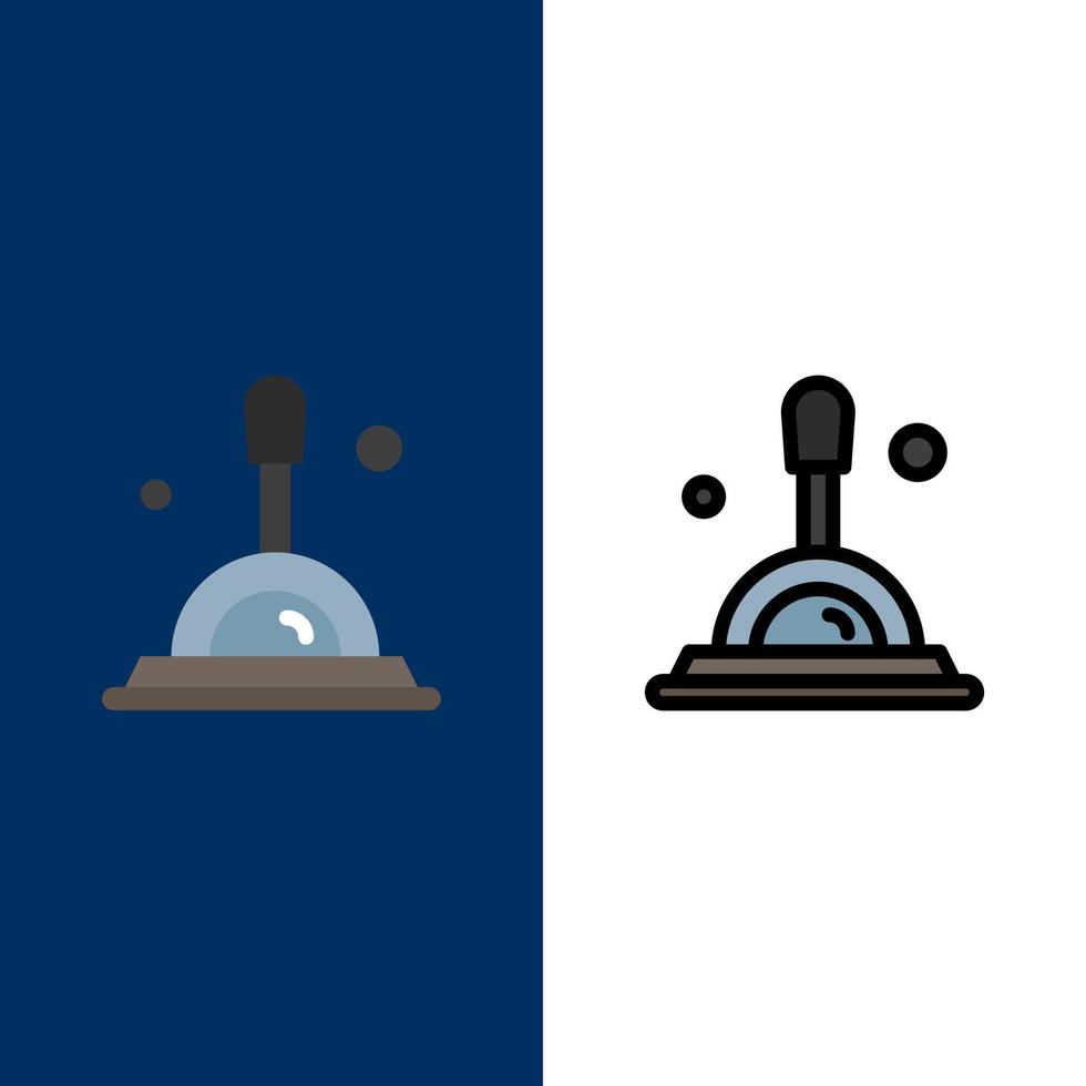Search Magnifying Glass Deep Search  Icons Flat and Line Filled Icon Set Vector Blue Background