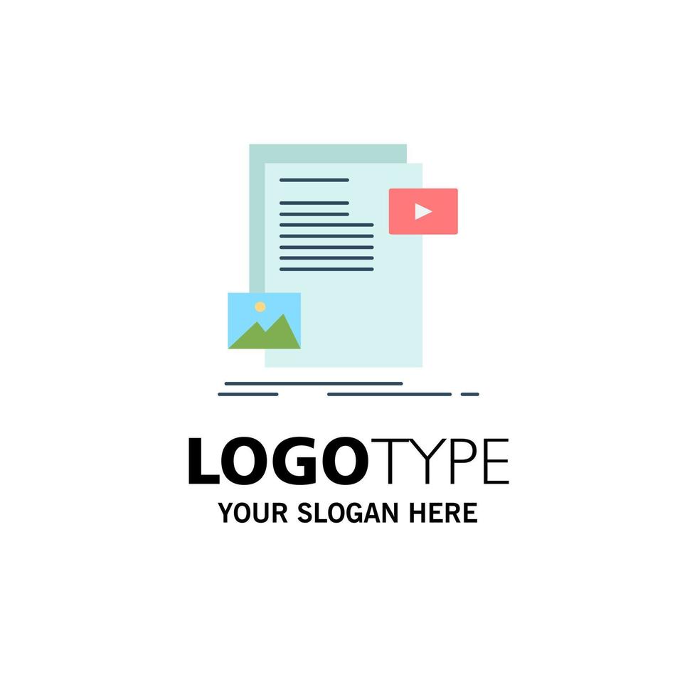 data document file media website Flat Color Icon Vector