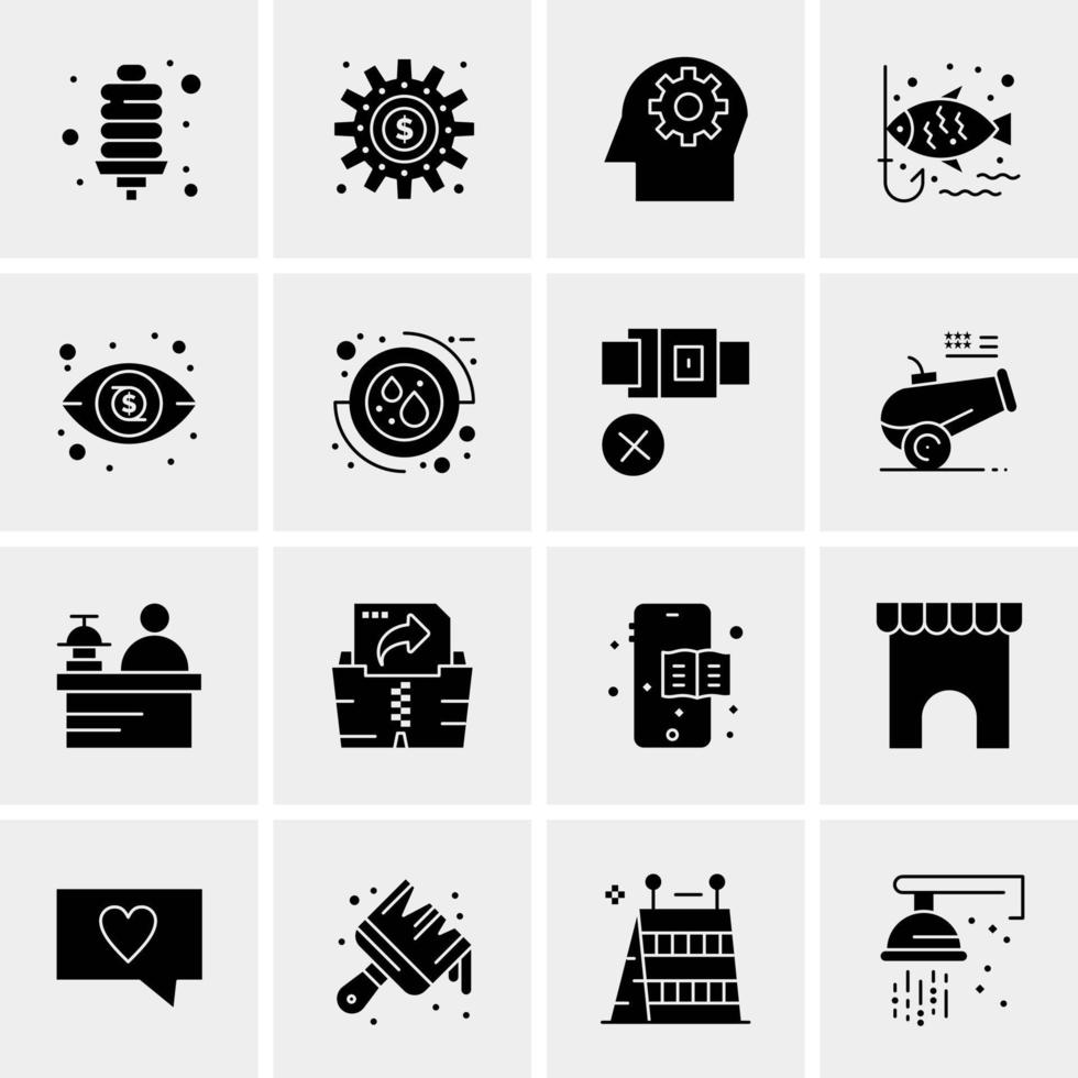 16 Universal Business Icons Vector Creative Icon Illustration to use in web and Mobile Related project