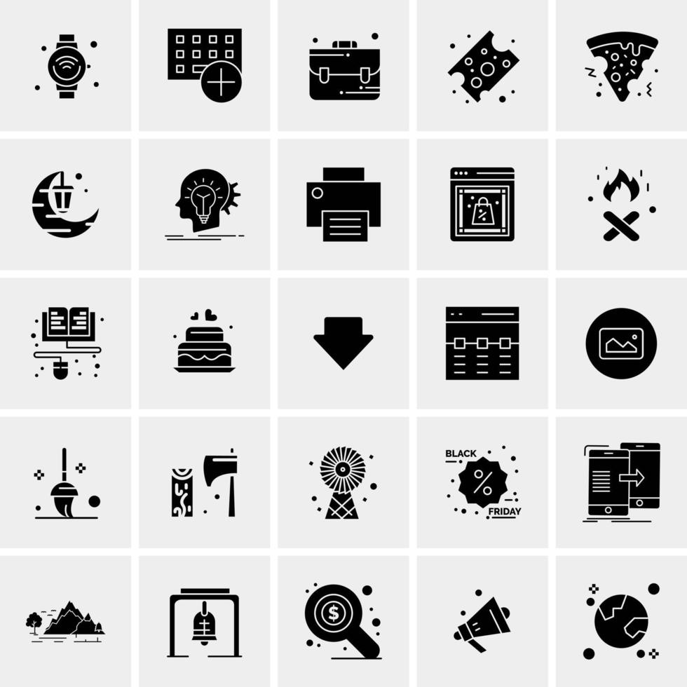 25 iconos de negocios universales vector ilustración de icono creativo para usar en proyectos relacionados con la web y dispositivos móviles