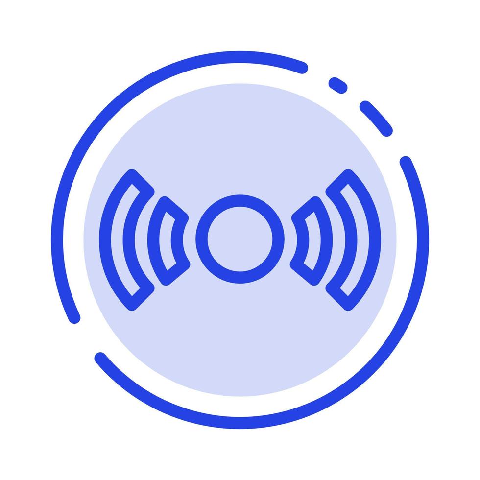 Basic Essential Signal Ui Ux Blue Dotted Line Line Icon vector